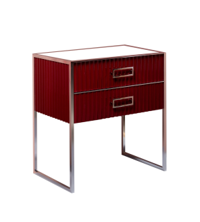 Тумба под раковину Armadi Art Monaco 80см бордо/хром 867-080-RCR